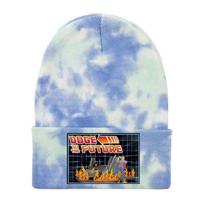 Doge To The Future Tie Dye 12in Knit Beanie