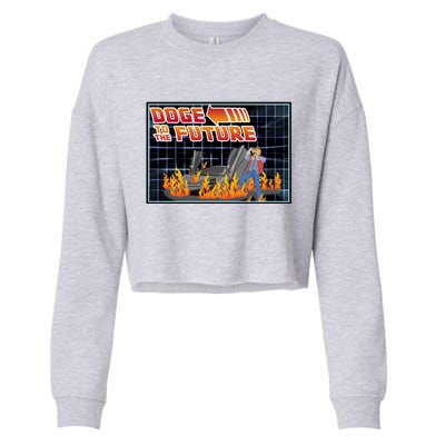 Doge To The Future Cropped Pullover Crew