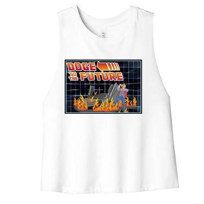 Doge To The Future Women's Racerback Cropped Tank