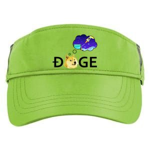 Doge To The Moon Crypto Currency Dogecoin Adult Drive Performance Visor