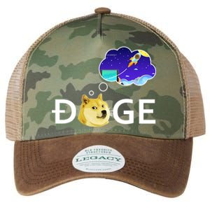 Doge To The Moon Crypto Currency Dogecoin Legacy Tie Dye Trucker Hat