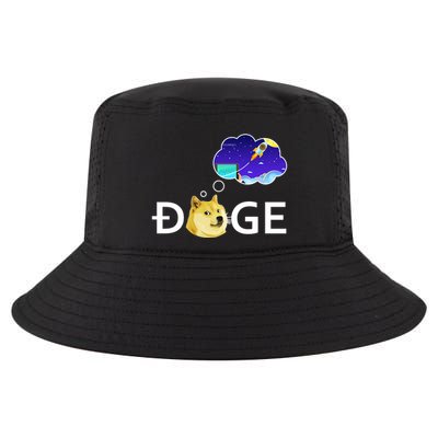 Doge To The Moon Crypto Currency Dogecoin Cool Comfort Performance Bucket Hat