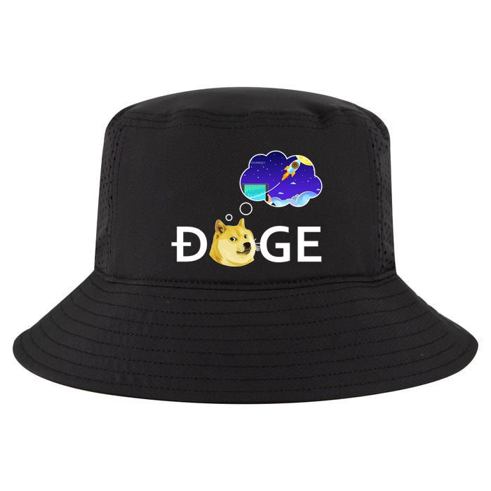 Doge To The Moon Crypto Currency Dogecoin Cool Comfort Performance Bucket Hat