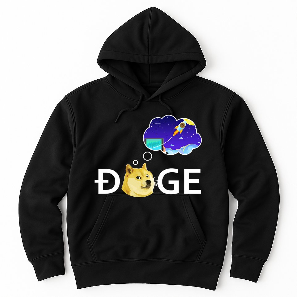 Doge To The Moon Crypto Currency Dogecoin Hoodie