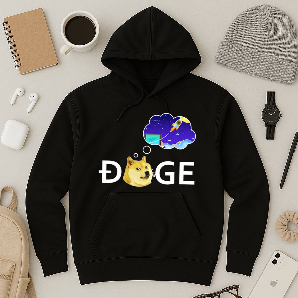 Doge To The Moon Crypto Currency Dogecoin Hoodie