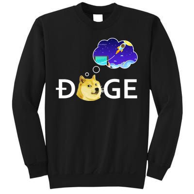 Doge To The Moon Crypto Currency Dogecoin Sweatshirt