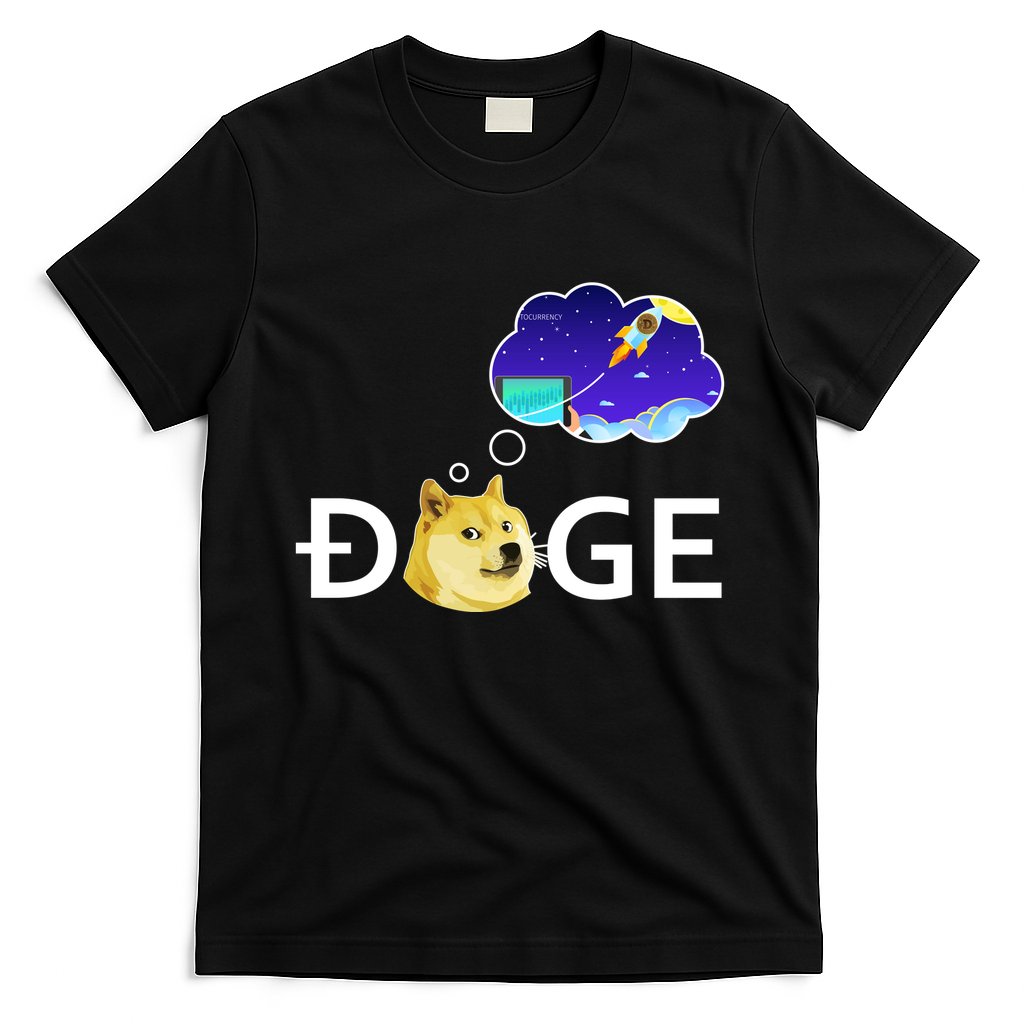Doge To The Moon Crypto Currency Dogecoin T-Shirt