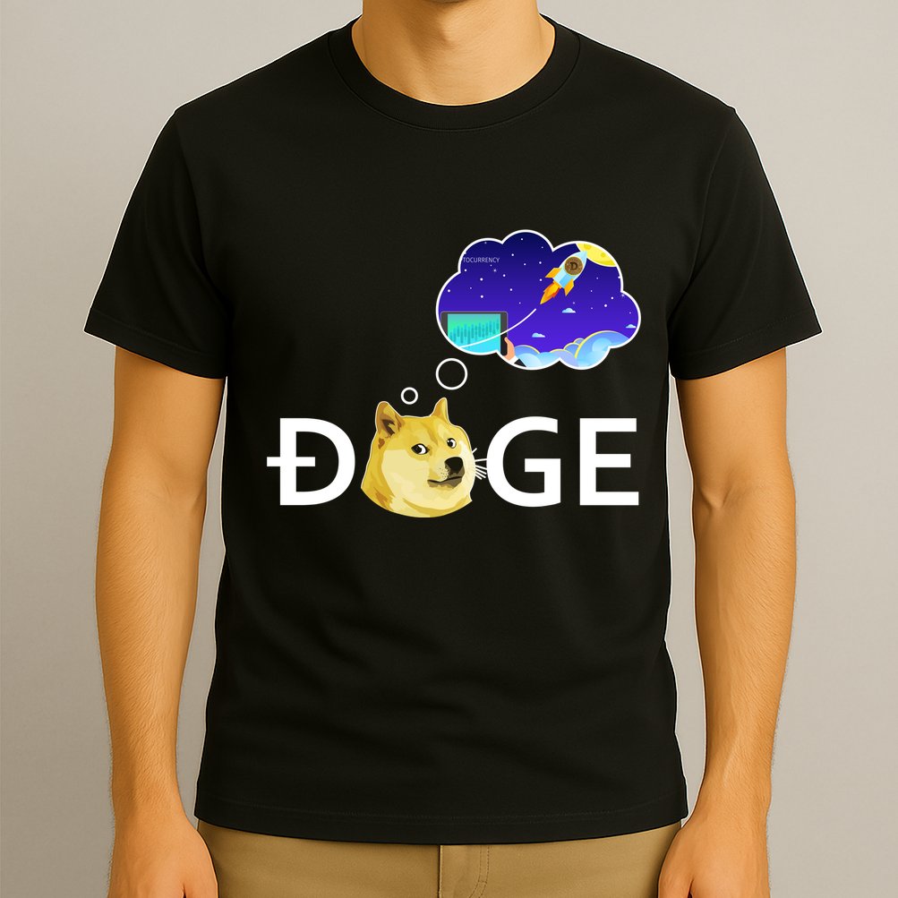 Doge To The Moon Crypto Currency Dogecoin T-Shirt