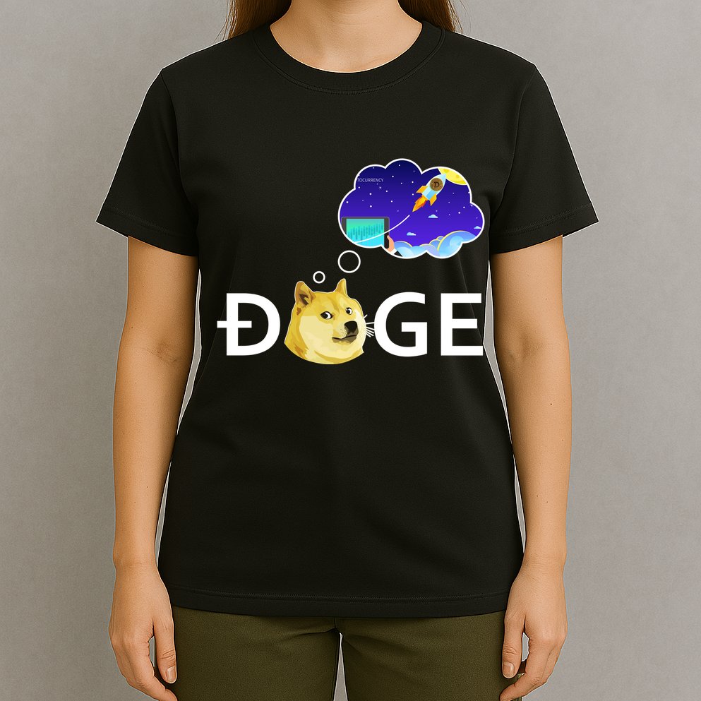 Doge To The Moon Crypto Currency Dogecoin T-Shirt