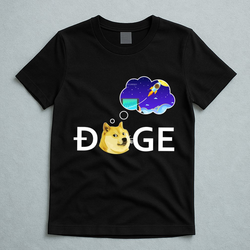 Doge To The Moon Crypto Currency Dogecoin T-Shirt
