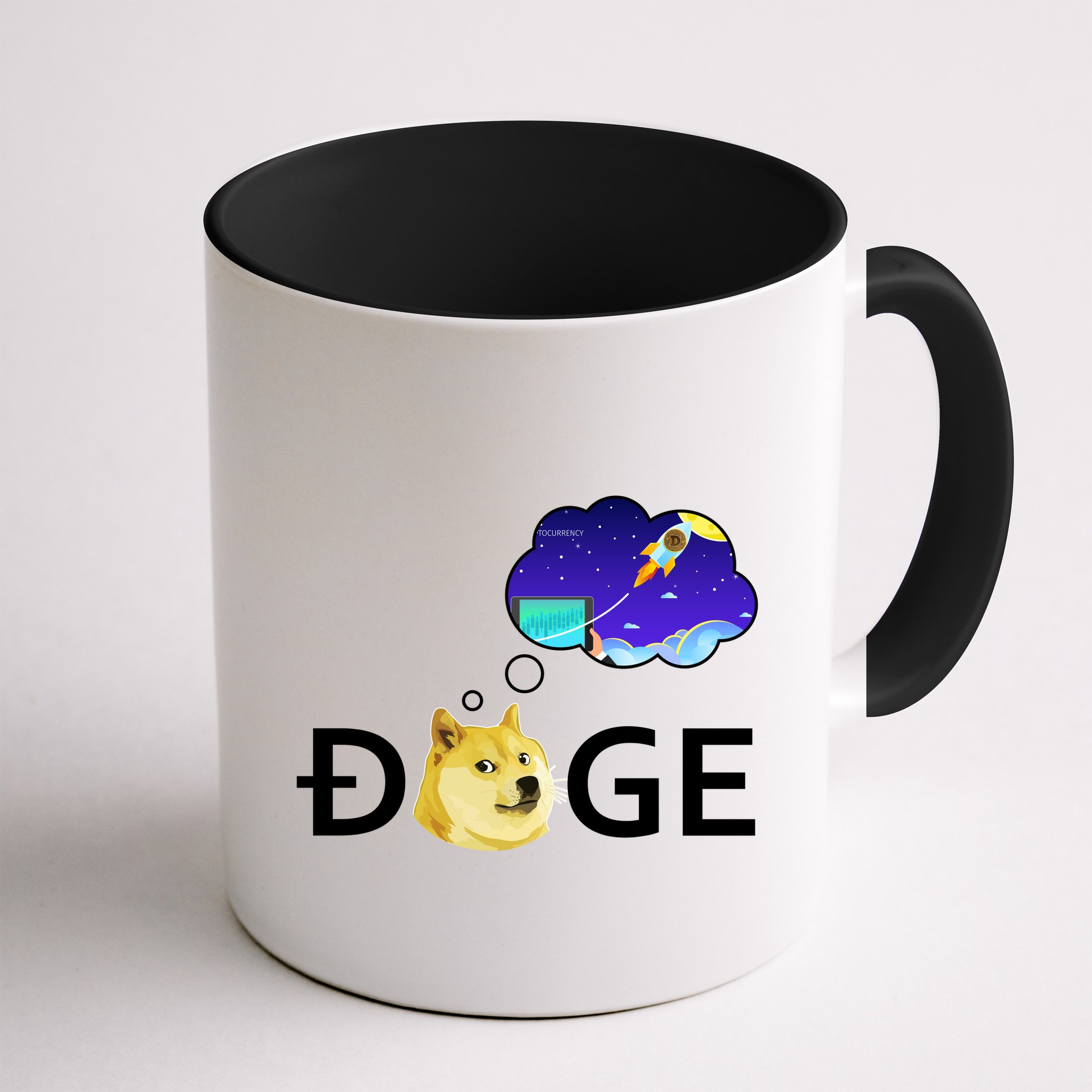Doge To The Moon Crypto Currency Dogecoin Mug