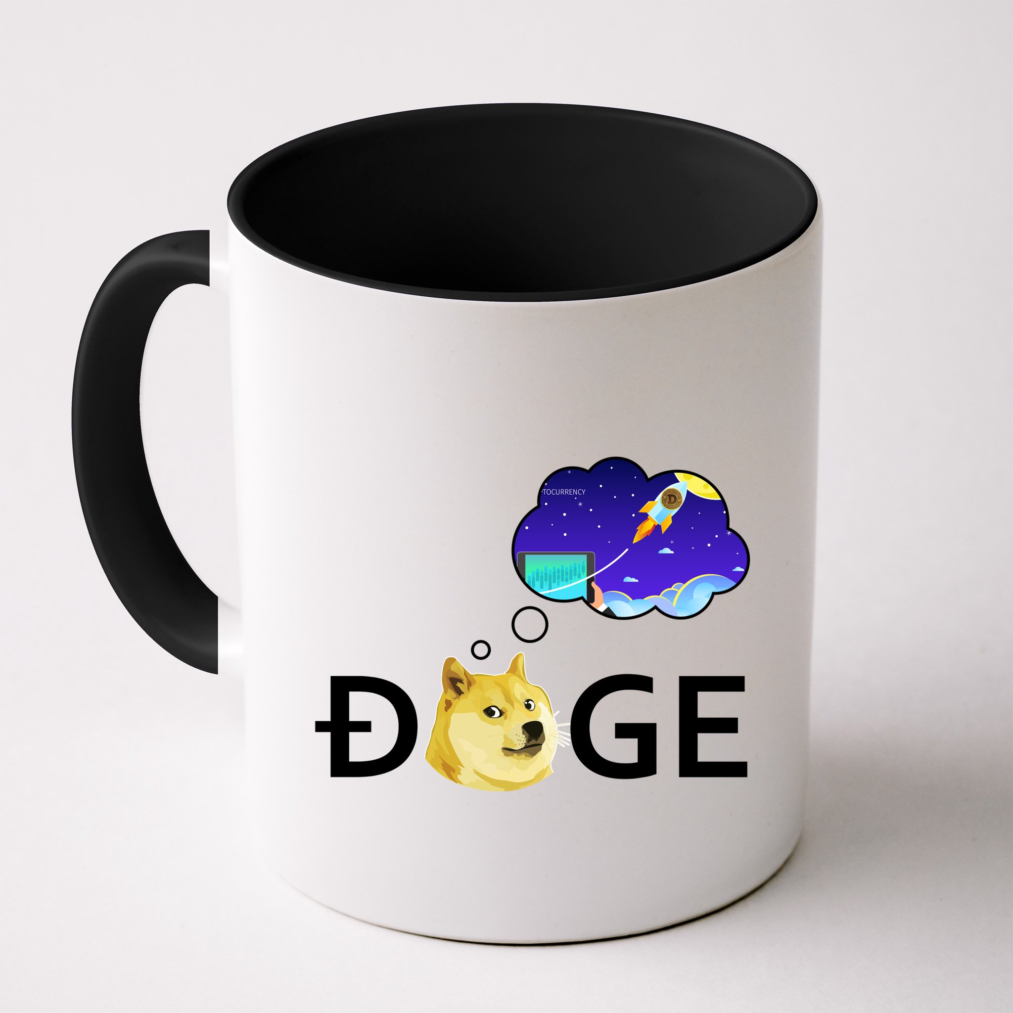 Doge To The Moon Crypto Currency Dogecoin Mug