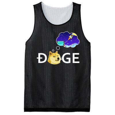 Doge To The Moon Crypto Currency Dogecoin Mesh Reversible Basketball Jersey Tank