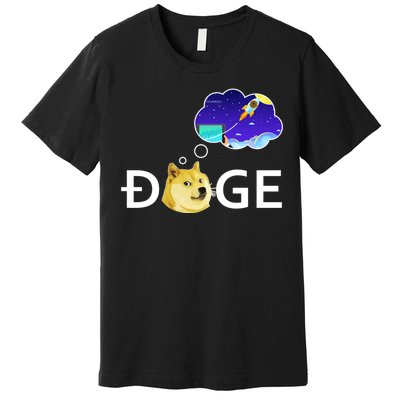 Doge To The Moon Crypto Currency Dogecoin Premium T-Shirt