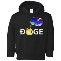 Doge To The Moon Crypto Currency Dogecoin Toddler Hoodie