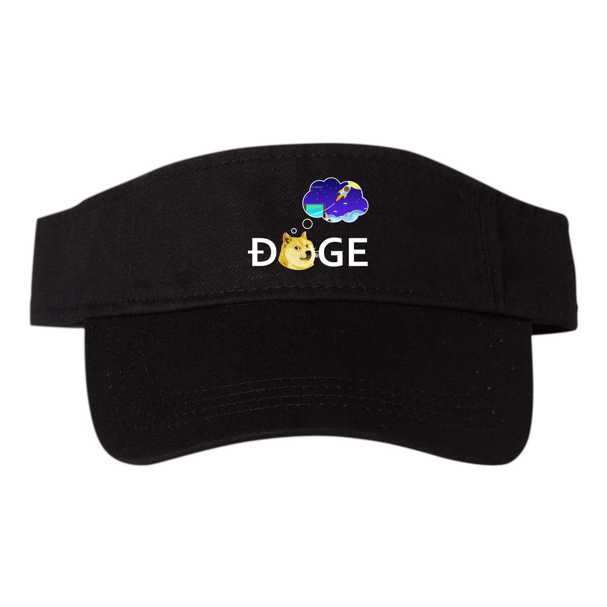 Doge To The Moon Crypto Currency Dogecoin Visor
