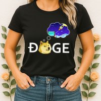 Doge To The Moon Crypto Currency Dogecoin Womens T-Shirt
