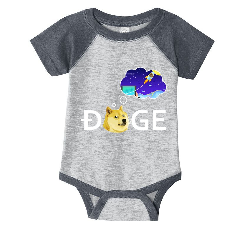Doge To The Moon Crypto Currency Dogecoin Infant Baby Jersey Bodysuit