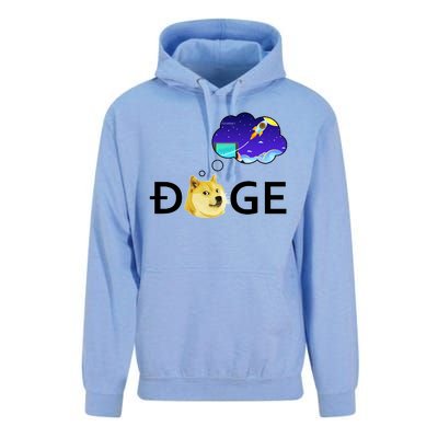 Doge To The Moon Crypto Currency Dogecoin Unisex Surf Hoodie