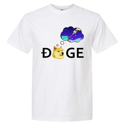 Doge To The Moon Crypto Currency Dogecoin Garment-Dyed Heavyweight T-Shirt