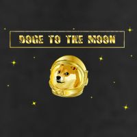 Doge To The Moon Dogecoin Crypto Currency Garment-Dyed Heavyweight T-Shirt
