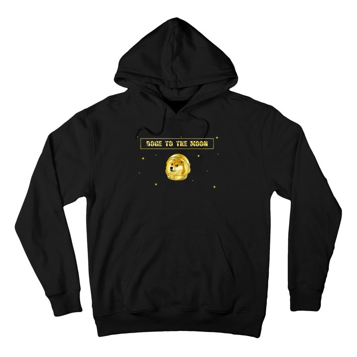 Doge To The Moon Dogecoin Crypto Currency Hoodie