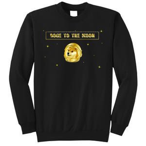 Doge To The Moon Dogecoin Crypto Currency Sweatshirt