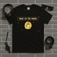 Doge To The Moon Dogecoin Crypto Currency T-Shirt