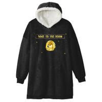 Doge To The Moon Dogecoin Crypto Currency Hooded Wearable Blanket