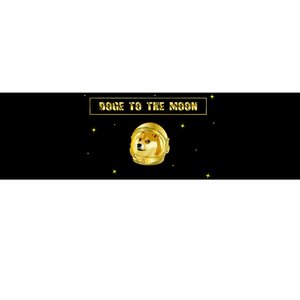 Doge To The Moon Dogecoin Crypto Currency Bumper Sticker