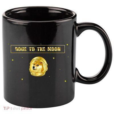 Doge To The Moon Dogecoin Crypto Currency 11oz C Handle Ceramic Mug
