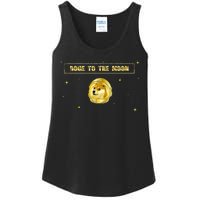 Doge To The Moon Dogecoin Crypto Currency Ladies Essential Tank