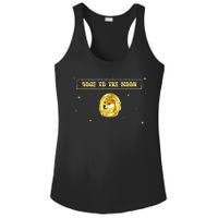 Doge To The Moon Dogecoin Crypto Currency Ladies PosiCharge Competitor Racerback Tank