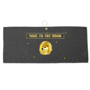 Doge To The Moon Dogecoin Crypto Currency Large Microfiber Waffle Golf Towel