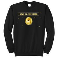 Doge To The Moon Dogecoin Crypto Currency Tall Sweatshirt