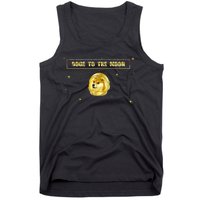 Doge To The Moon Dogecoin Crypto Currency Tank Top