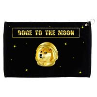 Doge To The Moon Dogecoin Crypto Currency Grommeted Golf Towel