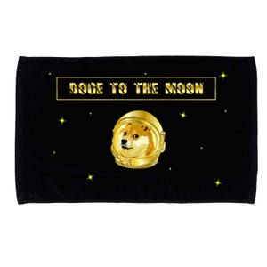 Doge To The Moon Dogecoin Crypto Currency Microfiber Hand Towel