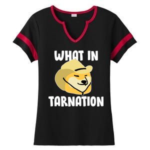 Doge What In Tarnation Ladies Halftime Notch Neck Tee