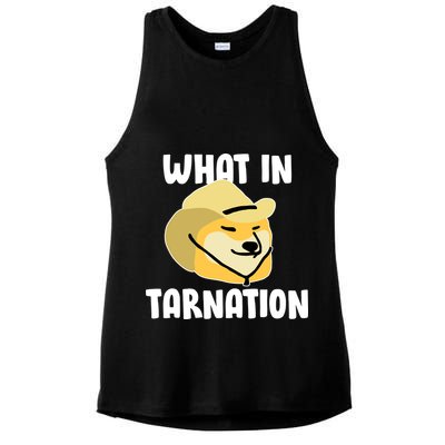 Doge What In Tarnation Ladies PosiCharge Tri-Blend Wicking Tank