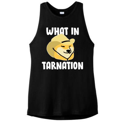 Doge What In Tarnation Ladies PosiCharge Tri-Blend Wicking Tank