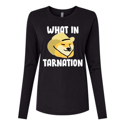 Doge What In Tarnation Womens Cotton Relaxed Long Sleeve T-Shirt