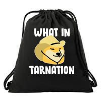 Doge What In Tarnation Drawstring Bag