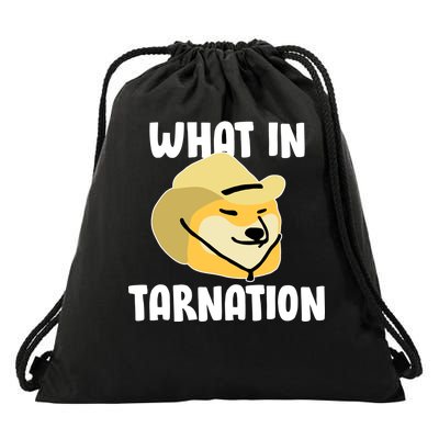 Doge What In Tarnation Drawstring Bag