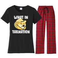 Doge What In Tarnation Women's Flannel Pajama Set