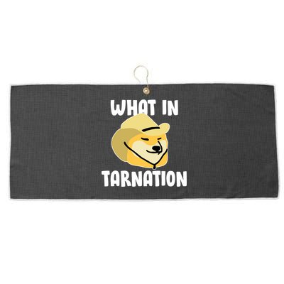 Doge What In Tarnation Large Microfiber Waffle Golf Towel