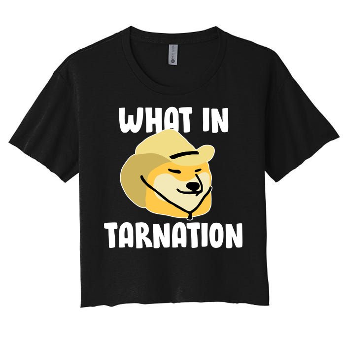 Doge What In Tarnation Women's Crop Top Tee