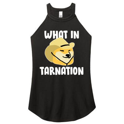 Doge What In Tarnation Women's Perfect Tri Rocker Tank