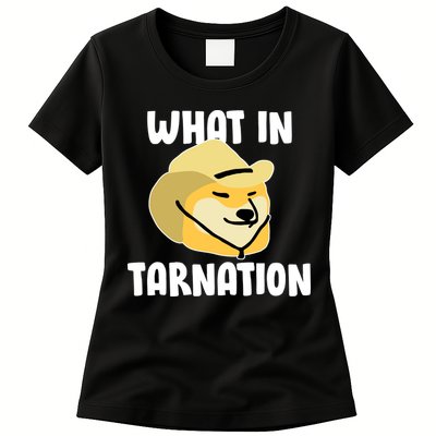 Doge What In Tarnation Womens T-Shirt