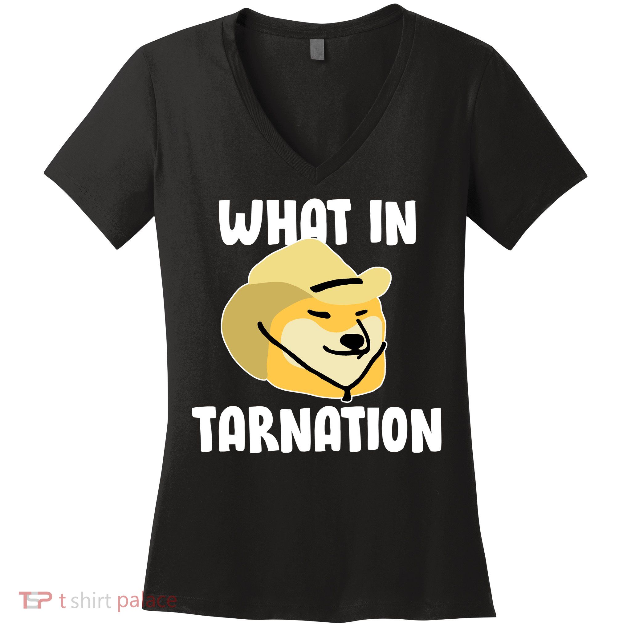 Doge What In Tarnation Women's V-Neck T-Shirt